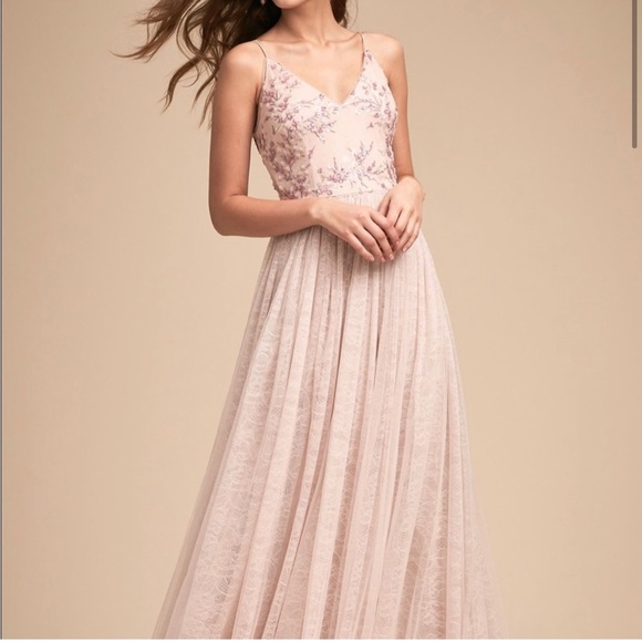 Adrianna Papell Dresses & Skirts - Adrianna Papell | BHLDN Cluny dress. Size 6 pink